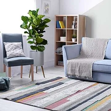 D'vine Dev 12 Inch Planter Pot with Modern Wooden Stand for Indoor Plants