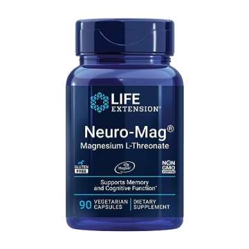 Life Extension Neuro-mag Magnesium L-threonate and Vitamin D3 Supplement Bundle for Brain, Bone and ...