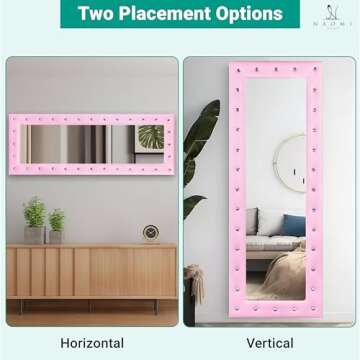 Naomi Home Crystal Tufted Full Length Mirror - Stylish & Practical