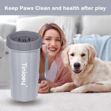 Dog Paw Cleaner for Large Dogs with Towels & Brush