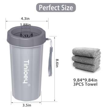 Dog Paw Cleaner for Large Dogs with Towels & Brush