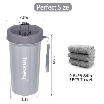 Dog Paw Cleaner for Large Dogs with Towels & Brush