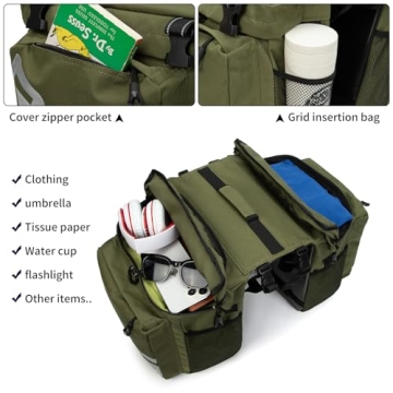 Roswheel 50L Waterproof Bike Panniers for Cycling Adventures