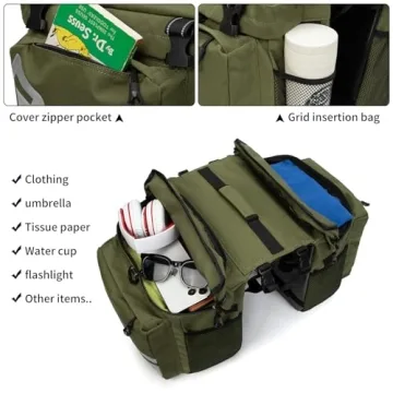 Roswheel 50L Waterproof Bike Panniers for Cycling Adventures