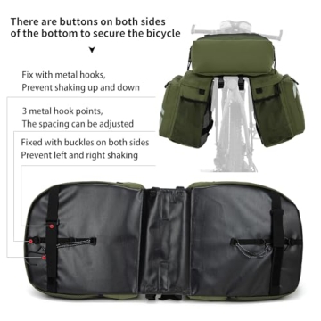 Roswheel 50L Waterproof Bike Panniers for Cycling Adventures