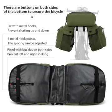 Roswheel 50L Waterproof Bike Panniers for Cycling Adventures