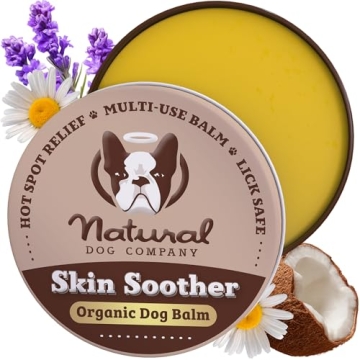Natural Dog Company Skin Soother, 1 oz. Tin, Allergy and Itch Relief for Dogs, Dog Moisturizer for D...
