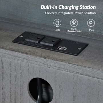 HULALA HOME 3-Drawer Nightstand Blue Antique Style