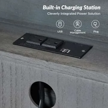 HULALA HOME 3-Drawer Nightstand Blue Antique Style