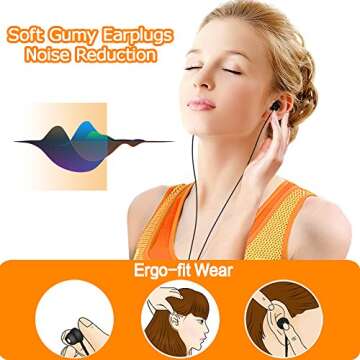 MAXROC Earplugs for Comfortable Sleep and Noise Isolation