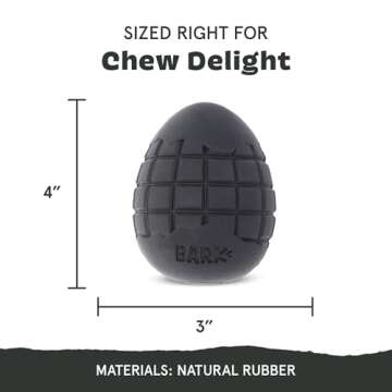 Barkbox Super Chewer Tough Dog Chew Toys for Aggressive Chewers, Treat Dispensing (Origin - Large)