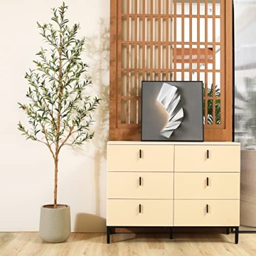 SOGUYI 7FT Artificial Olive Tree for Home and Office Decor