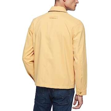 Tommy Hilfiger Men's Lightweight Microtwill Golf Jacket (Standard and Big & Tall), yellow, X-Large