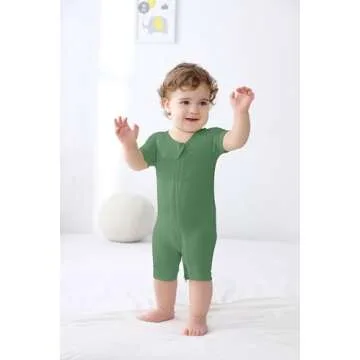 GUISBY Bamboo Baby Sleepers with 2 Way Zipper