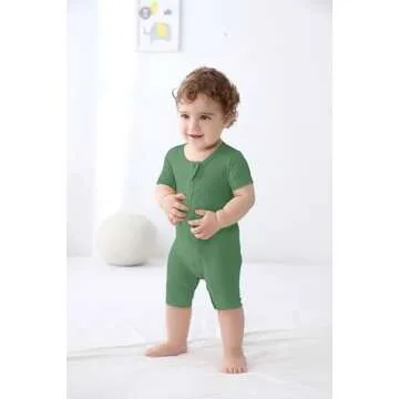 GUISBY Bamboo Baby Sleepers with 2 Way Zipper