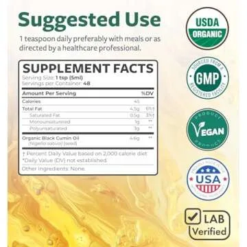 Black Cumin Seed Oil Liquid: Organic Cold-Pressed Wellness Solution