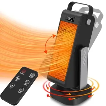 Heaters for Indoor Use, Space Heater for Large Room with 60° Adjustable Angle 3D Oscillating, Therm...