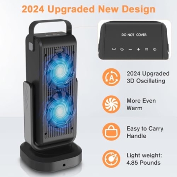 Versatile Indoor Space Heater with 3D Oscillation