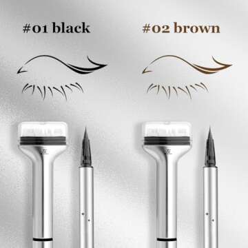 Lower Lash Stamp, 2-In-1 Eyelashes and Eyeliners, Eyelash Silicone Stamp, Lower Eyelash Waterproof S...