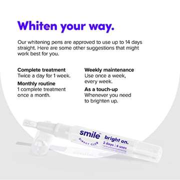 SmileDirectClub Teeth Whitening Kit - 8 1.4ml Gel Pens - Professional Strength Hydrogen Peroxide - Pain Free and Enamel Safe - Up to 9 Shades Whiter in 1 Week