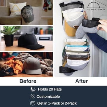 ORIGINAL DomeDock Wall-Mount Rack for 20 Hats