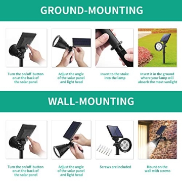 Nekteck Solar Lights for Outdoor Accent Lighting