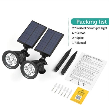 Nekteck Solar Lights for Outdoor Accent Lighting