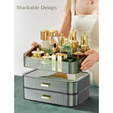 Stylish MIUOPUR Makeup Organizer with Stackable Drawers