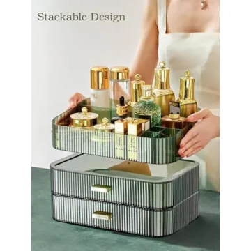 Stylish MIUOPUR Makeup Organizer with Stackable Drawers