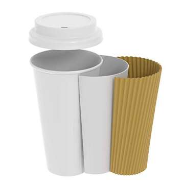 Insulated Kraft Paper Hot Cups for Coffee | Eco-Friendly & Durable