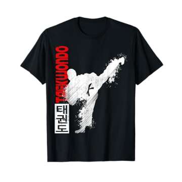 Taekwondo Martial Art - Distressed Style Kick T-Shirt