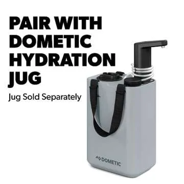 Dometic GO Hydration Water Faucet - One-Touch Operation with LED Light and Magnetic Base - Portable, Self-Powered Water Dispenser for Camping and Outdoors