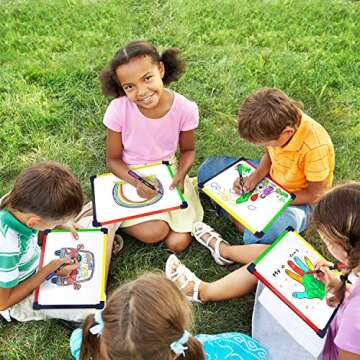 10 Travel Size Art Coloring White Board & Eraser Car Airplane Travel Essentials Kids Travel Accessor...