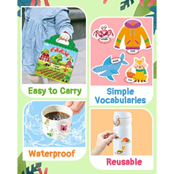 Benresive Reusable Sticker Book for Toddlers Age 2-4