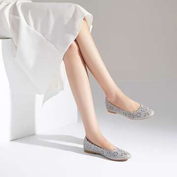 FRACORA Women's Ballet Flats - Comfortable & Stylish Black Flats