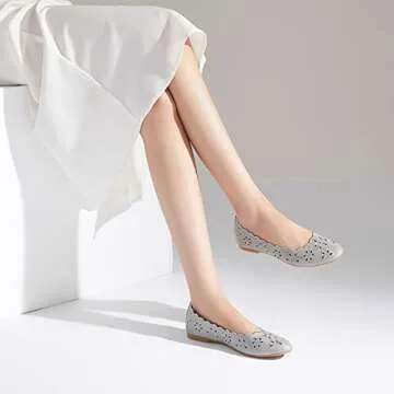 FRACORA Women's Ballet Flats - Comfortable & Stylish Black Flats