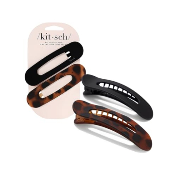 Kitsch Flat Hair Clips - Stylish Lay Down Claw Clips for Women with Thick Hair | Big Alligator Hair ...