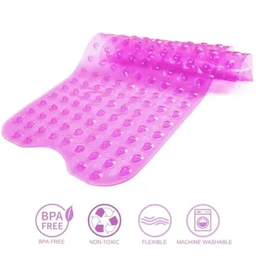 TreeBud Non-Slip Bath Mat 39 x 16 Inch for Safety