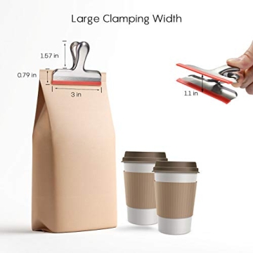 Durable Silicone Covered Bag Clips - Stylish & Safe