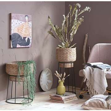 Stylish Bloomingville Mustard Metal Vase for Home Decor