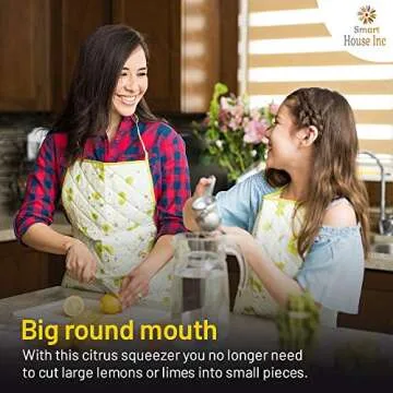 Extra-Large Stainless Steel Lemon Squeezer - Manual Fruit Juicer with Seeds and Pulp Filter - Metal Juicer Press for Juicing Lemons, Limes, Oranges, and Pomegranate