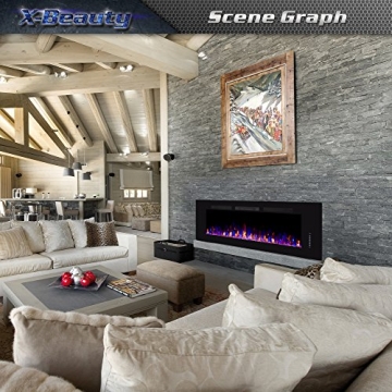 Stylish Xbeauty 36" Electric Fireplace with Remote