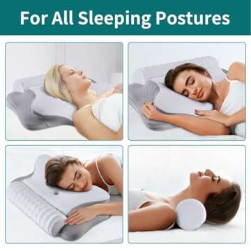 onesmile Cervical Neck Pillows - 2 in 1 Support for Sleep