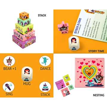 Chalk and Chuckles Stack a Cake First Game for 3-6 Years. Stacking Board Game for Preschool Kids, Social Emotional Skills Development (Ages 2+), Educational Gifts for Toddlers