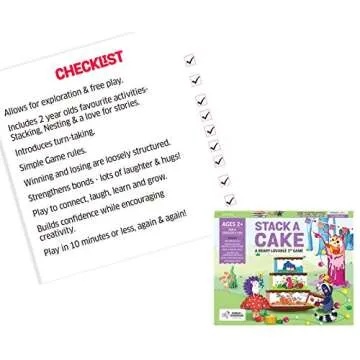 Chalk and Chuckles Stack a Cake First Game for 3-6 Years. Stacking Board Game for Preschool Kids, Social Emotional Skills Development (Ages 2+), Educational Gifts for Toddlers