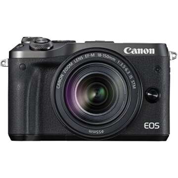 Canon EOS M6 Mirrorless Camera Kit - Black - Japan Import