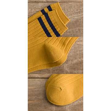 ACCFOD Women's Cute Striped Crew Socks - Comfort & Style