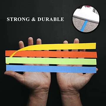 4 Roll 100 Feet Carpet Marker Strips Nylon Carpet Strips for Teachers and Social Distance School,Classroom,Preschool and Kindergarten Childhood Education,Seating Areas (1 Inch in Width)