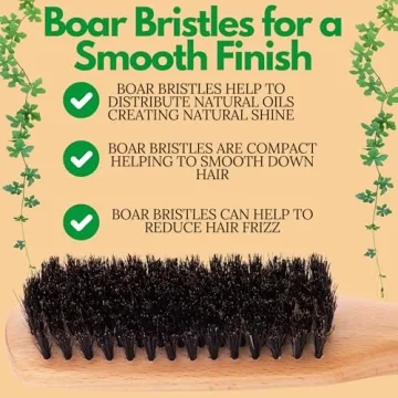 GranNaturals Boar Bristle Smoothing Hair Brush