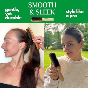 GranNaturals Boar Bristle Smoothing Hair Brush